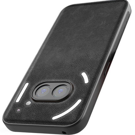 Kapa Tux Leather Back Cover for Nothing Phone 2A | Slim Shockproof Camera Protection Bumper Case (Black)