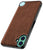 Mobizang Tux Leather Back Cover for Nothing CMF Phone 1 | Slim Shockproof Camera Protection Bumper Case (Brown)