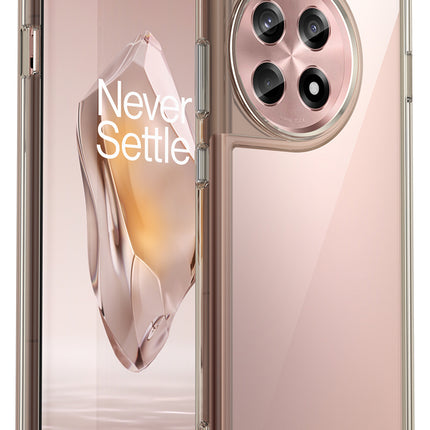 Mobizang Unicorn Acrylic Clear Back Cover For OnePlus 12R | Slim Shockproof [Military Grade Protection] Hybrid Bumper Case (Grey Sides)