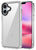 Mobizang Warrior Acrylic Clear Back Cover For Apple iPhone 16 Plus | Slim Shockproof [Military Grade Protection] Hybrid Bumper Case (Clear Sides)