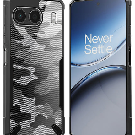 Mobizang Bull Camouflage Back Cover for OnePlus Nord 4 | [Military Grade Protection] Shock Proof Slim Hybrid Bumper Case (Black)