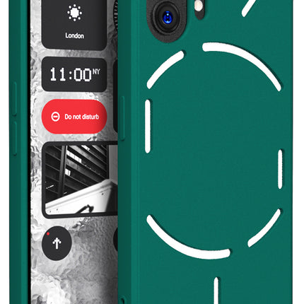 Kapa Matte Protective Lens Flexible Back Cover for Nothing Phone 2 | Slim Silicone with Soft Lining Shockproof Full Body Bumper Case (Green)