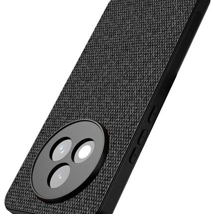 Mobizang Soft Full Fabric Protective Back Case Cover for Realme P3 PRO 5G | Shockproof Slim Hard Anti Slip Back Case (Black)