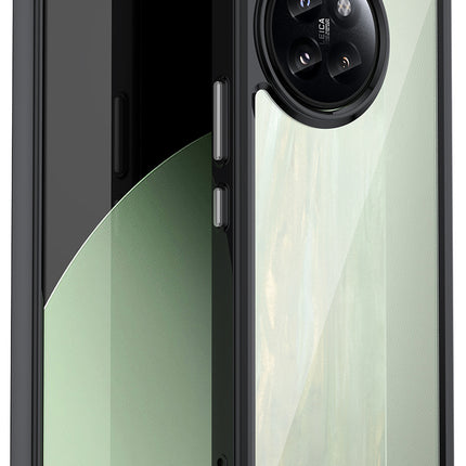 Mobizang Unicorn Acrylic Clear Back Cover For Xiaomi 14 Civi | Slim Shockproof [Military Grade Protection] Hybrid Bumper Case (Black Sides)