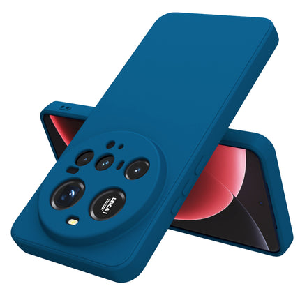 Mobizang Matte Protective Lens Flexible Back Cover for Xiaomi 15 Ultra | Slim Silicone with Soft Lining Shockproof Full Body Bumper Case (Blue)