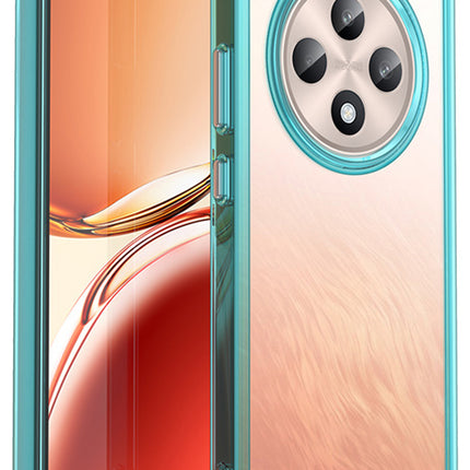 Mobizang Unicorn Acrylic Clear Back Cover For Oppo F27 (5G) | Slim Shockproof [Military Grade Protection] Hybrid Bumper Case (Blue Sides)