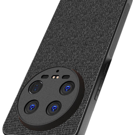 Mobizang Soft Full Fabric Protective Back Case Cover for Xiaomi 14 ULTRA (5G) | Shockproof Slim Hard Anti Slip Back Case (Black)