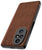 Mobizang Tux Leather Back Cover for Honor 200 Pro (5G) | Slim Shockproof Camera Protection Bumper Case (Brown)