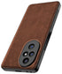 Mobizang Tux Leather Back Cover for Honor 200 Pro (5G) | Slim Shockproof Camera Protection Bumper Case (Brown)