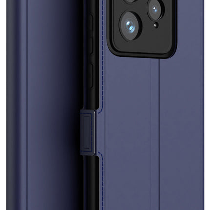 Mobizang Noble Slim Magnetic Leather Flip Case Cover for Realme GT 7 PRO | Card Holder Stand Flip Wallet Case (Blue)
