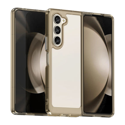 Mobizang Unicorn Acrylic Clear Back Cover For Samsung Galaxy Z Fold 6 | Slim Shockproof [Military Grade Protection] Hybrid Bumper Case (Grey Sides)