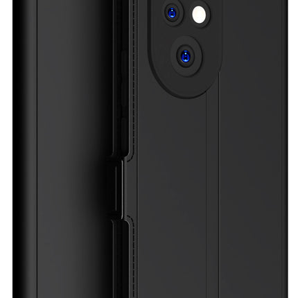 Mobizang Noble Slim Magnetic Leather Flip Case Cover for Honor 200 Pro (5G) | Card Holder Stand Flip Wallet Case (Black)
