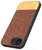 Mobizang Soft Fabric & Leather Hybrid Protective Back Cover for Apple iPhone 16E | Shockproof Slim Hard Anti Slip Back Case (Brown)