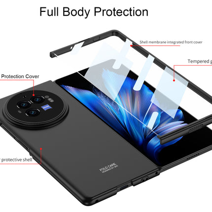 Mobizang Ultra Thin Back Case for  Vivo X Fold 3 PRO | Full Body Protection Hard Back Cover, Black