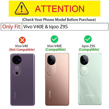Mobizang Soft Full Fabric Protective Back Case Cover for Vivo V40E / iQOO Z9S | Shockproof Slim Hard Anti Slip Back Case (Black)