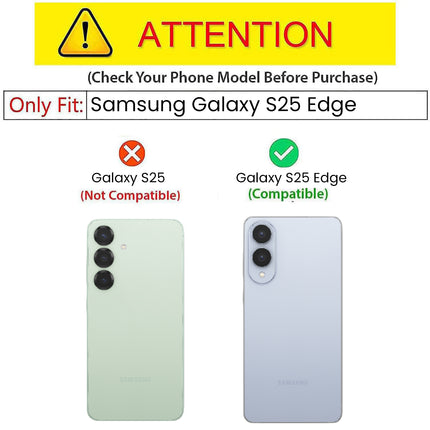 Mobizang Unicorn Acrylic Clear Back Cover For Samsung Galaxy S25 Edge | Slim Shockproof [Military Grade Protection] Hybrid Bumper Case (Clear Sides)