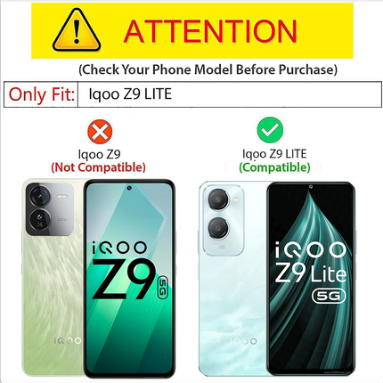 Mobizang Warrior Acrylic Clear Back Cover For Iqoo Z9 Lite | Slim Shockproof [Military Grade Protection] Hybrid Bumper Case (Purple Sides)