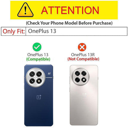 Mobizang Tank Back Cover for OnePlus 13 | Inbuilt Ring + Slider Shockproof Lens Protection Bumper Back Case (Black)