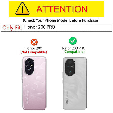 Mobizang Soft Fabric & Leather Hybrid Protective Back Cover for Honor 200 Pro (5G) | Shockproof Slim Hard Anti Slip Back Case (Black,Blue)