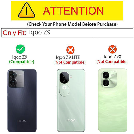 Mobizang Armor Slider Back Cover for Iqoo Z9 | Inbuilt Ring + Camera Slider Shockproof Lens Protection Bumper Back Case (Blue)