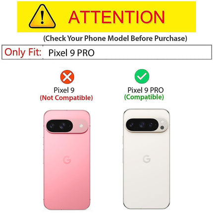 Mobizang Unicorn Acrylic Clear Back Cover For Pixel 9 PRO | Slim Shockproof [Military Grade Protection] Hybrid Bumper Case (Grey Sides)