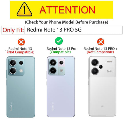 Mobizang Unicorn Acrylic Clear Back Cover For Redmi Note 13 Pro (5G) | Slim Shockproof [Military Grade Protection] Hybrid Bumper Case (Clear Sides)