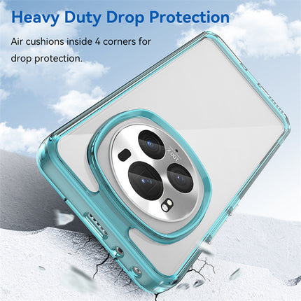 Mobizang Unicorn Acrylic Clear Back Cover For Honor Magic 6 PRO | Slim Shockproof [Military Grade Protection] Hybrid Bumper Case (Blue Sides)