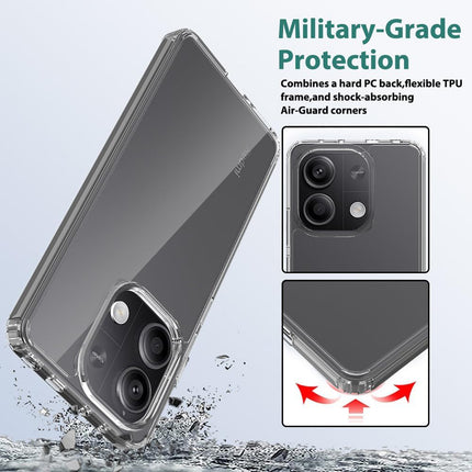 Mobizang Shield Clear Acrylic Back Shock Proof Case Cover for Redmi Note 13 PRO (Transparent)