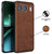 Mobizang Tux Leather Back Cover for OnePlus Nord 4 | Slim Shockproof Camera Protection Bumper Case (Brown)