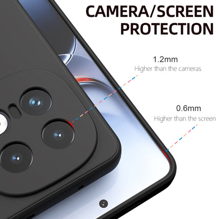Mobizang Matte Protective Lens Flexible Back Cover for Iqoo 13 (5G) | Slim Silicone with Soft Lining Shockproof Full Body Bumper Case (Black)
