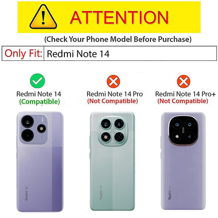Mobizang Tank Back Cover for Redmi Note 14 (5G) | Inbuilt Ring + Slider Shockproof Lens Protection Bumper Back Case (Black)