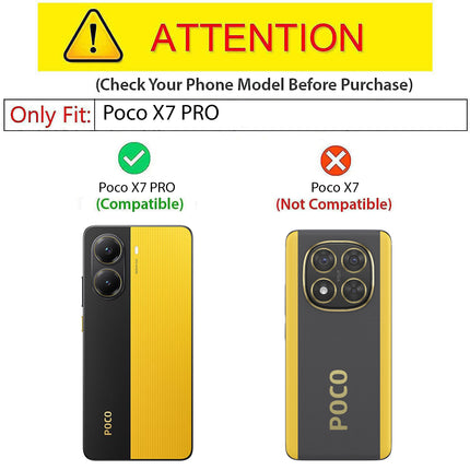 Mobizang Soft Fabric & Leather Hybrid Protective Back Cover for Poco X7 Pro | Shockproof Slim Hard Anti Slip Back Case (Brown)