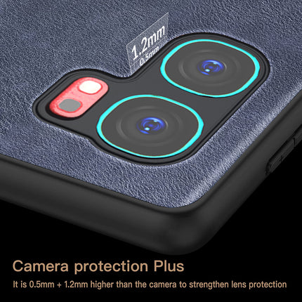 Kapa Tux Leather Back Cover for IQOO Neo 9 Pro | Slim Shockproof Camera Protection Bumper Case (Blue)