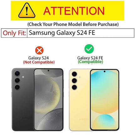 Mobizang Soft Full Fabric Protective Back Case Cover for Samsung Galaxy S24 FE | Shockproof Slim Hard Anti Slip Back Case (Black)