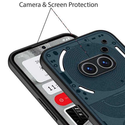 Kapa Leather Back Cover for Nothing Phone 2A | Slim Shockproof Camera Protection Bumper Case (Green)
