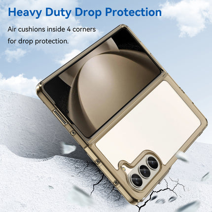 Mobizang Unicorn Acrylic Clear Back Cover For Samsung Galaxy Z Fold 6 | Slim Shockproof [Military Grade Protection] Hybrid Bumper Case (Grey Sides)