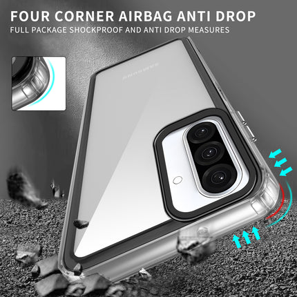 Mobizang Warrior Acrylic Clear Back Cover For Samsung Galaxy A36 | Slim Shockproof [Military Grade Protection] Hybrid Bumper Case (Clear Sides)