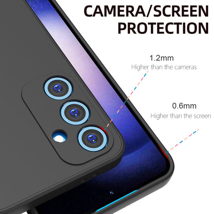Mobizang Matte Protective Lens Flexible Back Cover for Samsung Galaxy S24 FE | Slim Silicone with Soft Lining Shockproof Full Body Bumper Case (Black)