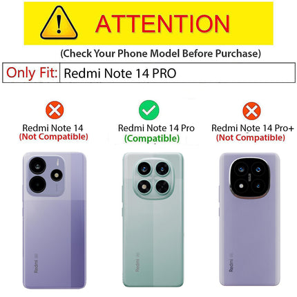 Mobizang Warrior Acrylic Clear Back Cover For Redmi Note 14 Pro (5G) | Slim Shockproof [Military Grade Protection] Hybrid Bumper Case (Purple Sides)