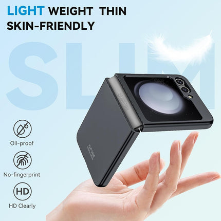 Mobizang Ultra Thin Back Case for Samsung Galaxy Flip6 / Z Flip 6 | Full Body Protection Hard Back Cover (Black)