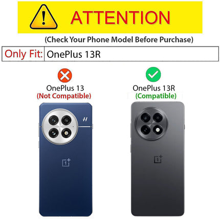 Mobizang Warrior Acrylic Clear Back Cover For OnePlus 13R | Slim Shockproof [Military Grade Protection] Hybrid Bumper Case (Grey Sides)