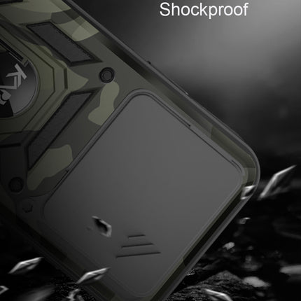 Mobizang Tank Back Cover for IQOO 13 (5G) | Inbuilt Ring + Slider Shockproof Lens Protection Bumper Back Case (Black)