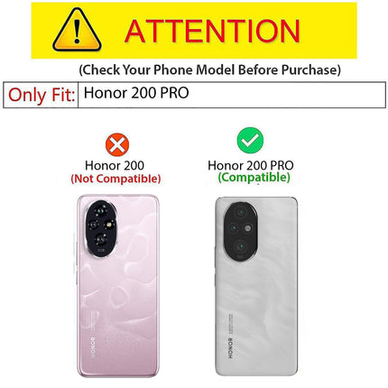 Mobizang Unicorn Acrylic Clear Back Cover For Honor 200 Pro (5G) | Slim Shockproof [Military Grade Protection] Hybrid Bumper Case (Blue Sides)