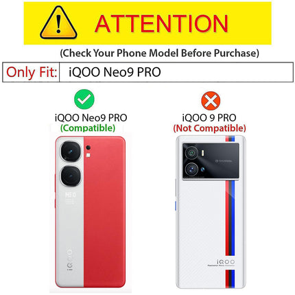 Mobizang Soft Fabric & Leather Hybrid Protective Back Cover for IQOO Neo 9 Pro | Shockproof Slim Hard Anti Slip Back Case (Black,Blue)