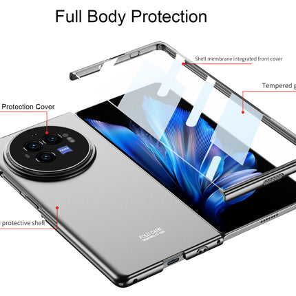 Mobizang Ultra Thin Back Case for  Vivo X Fold 3 PRO | Full Body Protection Hard Back Cover, Silver