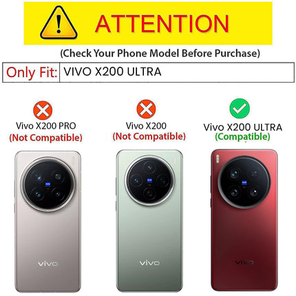 Mobizang Tux Leather Back Cover for Vivo X200 Ultra | Slim Shockproof Camera Protection Bumper Case (Grey)