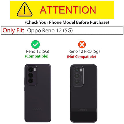 Mobizang Unicorn Acrylic Clear Back Cover For Oppo Reno 12 (5G) | Slim Shockproof [Military Grade Protection] Hybrid Bumper Case (Blue Sides)