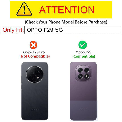 Mobizang Tux Leather Back Cover for Oppo F29 5G | Slim Shockproof Camera Protection Bumper Case (Grey)