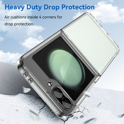 Mobizang Unicorn Acrylic Clear Back Cover For Samsung Galaxy Z Flip 6 | Slim Shockproof [Military Grade Protection] Hybrid Bumper Case (Clear Sides)