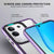 Mobizang Warrior Acrylic Clear Back Cover For Vivo T4X 5G | Slim Shockproof [Military Grade Protection] Hybrid Bumper Case (Purple Sides)